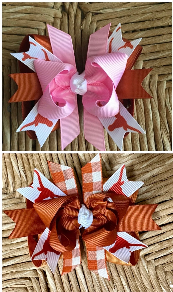 Texas Longhorns Boutique Layered Hairbow