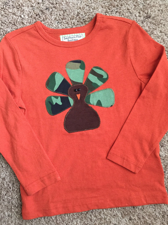 Boys Camo Turkey Shirt