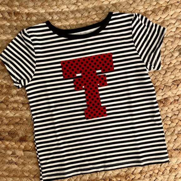 Girls Striped Texas Tech Shirt