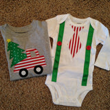 Boys Christmas Truck Shirt or Onesie