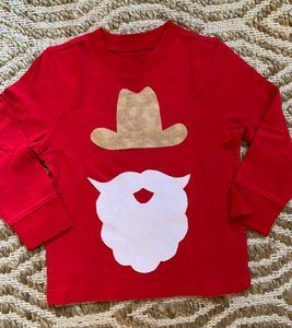 Boys Cowboy Santa Shirt
