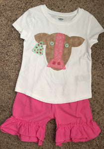 Girls Cow Shirt