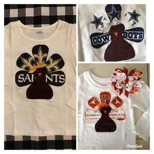 Girls Team Turkey Shirt or Onesie