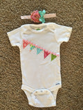 Baby Girl Banner Onesie