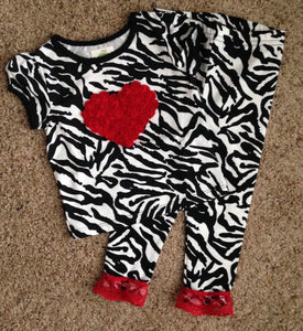 Zebra Heart Outfit