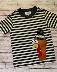 Boys Striped Turkey Shirt