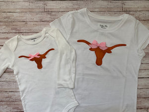 Girls Texas Longhorn Shirt or Onesie