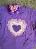 Girls Purple Heart Shirt