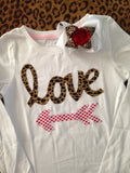 Girls Cheetah Love Shirt