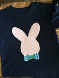 Boys Navy Bow Tie Bunny Onesie/Shirt