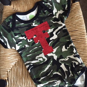 Boys Camouflage Texas Tech Onesie