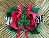 Girls Green Shamrock Shirt