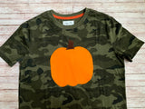 Boys Camo Pumpkin Shirt