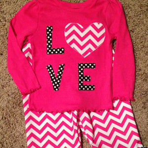 Girls Pink Love Shirt