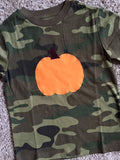 Boys Camo Pumpkin Shirt