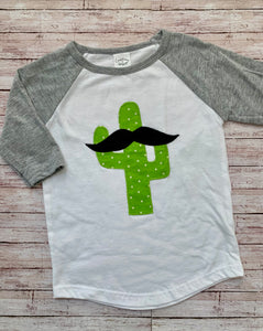 Boys Mustache Cactus Shirt