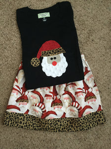 Girls Cheetah Santa