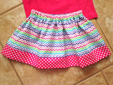 Girls Chevron Heart Outfit