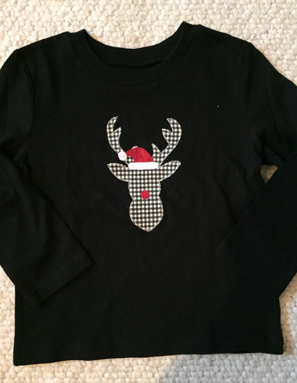 Boys Santa Deer Shirt