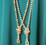 Long Beaded Knot Necklace