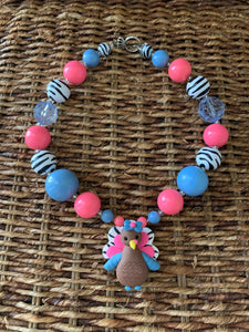 Girls Zebra Turkey Necklace