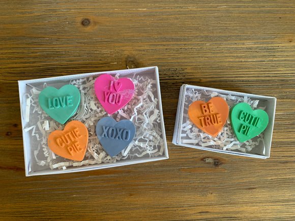 Conversation Heart Crayons