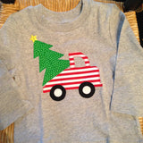 Boys Christmas Truck Shirt or Onesie