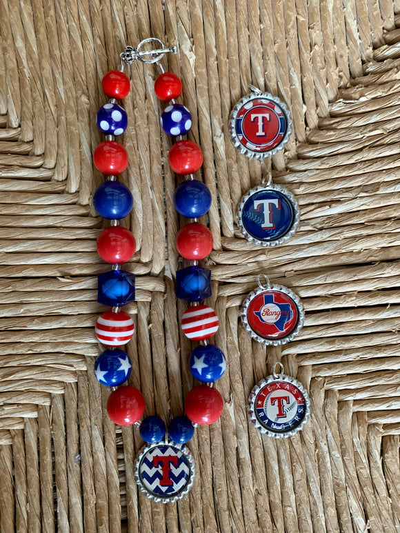 Girls Texas Rangers Necklace