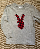 Boys Buffalo Plaid Deer Shirt or Onesie